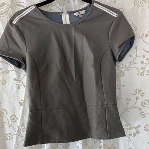 7 for all man kind S zipper shirt gray